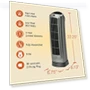 Thumbnail Portable Oscillating Ceramic Space Heater Tower with Digital Display and Remote Control — Portable Heating Solutions, Lasko
