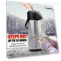 Thumbnail 102oz Stainless Steel Airpot Coffee Dispenser with Pump — Travel Drinkware, Vondior