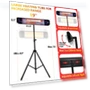 Thumbnail Infrared Patio Heater, 1500W Electric Outdoor Heater with Remote Control — Portable Heating Solutions, Paraheeter