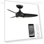 Thumbnail 3-Blade Smart Home Ceiling Fan with LED Light Kit — Ceiling Fan Wall Controls, WAC Lighting