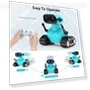 Thumbnail Rechargeable RC Robot Toy with Music and LED Eyes — Interactive Figures & Robots, ALLCELE