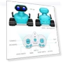 Thumbnail Rechargeable RC Robot Toy with Music and LED Eyes — Interactive Figures & Robots, ALLCELE