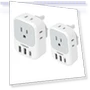 Thumbnail Travel Plug Adapter with 4 Outlets and 3 USB Ports — Charging Solutions, TESSAN