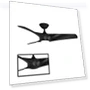 Thumbnail Smart Indoor and Outdoor 3-Blade Ceiling Fan with Adjustable LED Light Kit — Ceiling Fan Wall Controls, Modern Forms