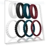 Thumbnail Inner Arc Ergonomic Breathable Design Silicone Rubber Wedding Bands — Smart Rings, Egnaro