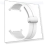 Thumbnail Groove Magnetic Folding Silver Buckle Silicone Watch Band — Bands, Samsung