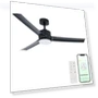 Thumbnail Smart Indoor and Outdoor Ceiling Fan with LED Light Kit — Ceiling Fan Wall Controls, East Grove Home