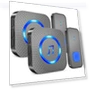 Wireless Doorbell with 2 Receivers 2 Buttons — Kits, SURFOU