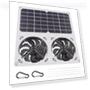 Dual Solar-Powered Car Fan — Ventilation, JOHO