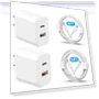 Thumbnail Dual Port Fast Charger Block 2-Pack with Cables — Chargers, YYDBS