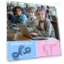 Thumbnail Kids Headphones Bulk 10-Pack for K-12 School Classroom — In-Ear Headphones, AILIHEN