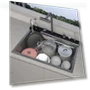Thumbnail Double Waterfall Kitchen Sink — Single Basin Sinks, FVVJVV