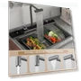 Thumbnail Double Waterfall Kitchen Sink — Single Basin Sinks, FVVJVV