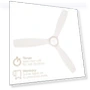 Thumbnail Smart 3-Blade Ceiling Fan with LED Light Kit — Ceiling Fan Lighting Solutions, East Grove Home