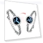 Long Distance Touch Pair Expresses Stainless Steel Smart Vibration Couple Anniversary and Sea Metal Silver Bracelet — Smart Jewelry, SAMURAI STYLE