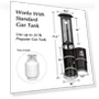 Thumbnail Stainless Steel Standing Propane Patio Heater — Heater Parts, BALI OUTDOORS