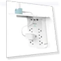 Thumbnail Wall Outlet Extender with Surge Protector — Multi-Outlets, mifaso