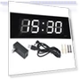 Digital Wall Clock with Auto Brightness Adjustment — Desk & Shelf, Vestidos