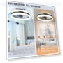 Thumbnail Low Profile Ceiling Fan with Lights and Remote — Ceiling Fan Wall Controls, VOLISUN