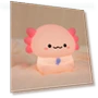 LED Night Light in Pink Axolotl Shape — Night Lights, TOP-MALL-001