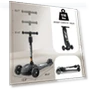 Thumbnail Adjustable Height Kids Scooter with LED Lights — Push Scooters, GLAMUP