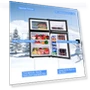 Thumbnail Compact Refrigerator with Freezer — Mini Fridges, COSTWAY