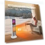 Thumbnail Ceramic Tower Space Heater with 3D Flame — Portable Heating Solutions, HINEIBER