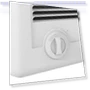Thumbnail Electric Wall Heater Complete Unit With Thermostat — Portable Heating Solutions, Cadet