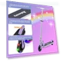 Thumbnail Foldable Kick Scooter with Light Up Wheels — Helmets, Rahmory