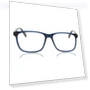 Square Glossy Dark Blue Eyeglasses — Reading Glasses, SmartBuy Collection