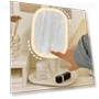Rotating LED Cosmetic Mirror — Handheld, Moun