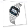Electronic Watch with Steel Strap and Multicolor LEDs — Bands, AI Supermarket