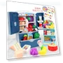 Toy Refrigerator with Double Door Touch Induction — Real-Food Appliances, Plastic Toys