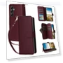 9 Card Slots Zipper Pocket PU Leather Phone Cover with Wrist Strap — Phone Accessories, Smartwatch 2025