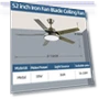 Modern ceiling fan with light — Ceiling Fans, Seahorse Home