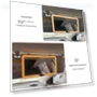 Rechargeable Touch Vanity Mirror with LED Lighting and Sun Visor — Handheld, Rustic Elegance House