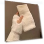 Soft Winter Mink Fingerless Gloves — Arm Warmers, Conella