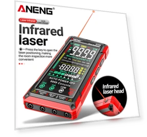 Digital Smart Multimeter 10A Tester Meter Auto Range True RMS DC/AC 9999 Multitester With Laser Lamp Capacitance Ohm — Multimeters & Analyzers, ANENG