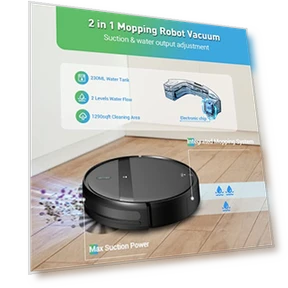 Smart Robot Vacuum and Mop Combo with WiFi/Alexa/App Control — Smart Cleaning Robots, Kilgone
