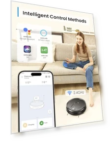 Robot Vacuum and Mop Combo for Pet Hair, 2-in-1 Mopping Robotic Vacuum Cleaner — Smart Cleaning Robots, PSUK