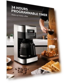 10-Cup Programmable Coffee Maker with Strong Brew Option — Coffee Makers, SHARDOR