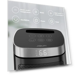 Portable Space Heater with Remote Control - 1500W PTC Electric Heater for Indoor Use — Portable Heating Solutions, JIBUFI