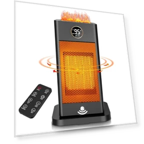1500W PTC Fast Heating Space Heater with Humidifier and 3D Flame Effect — Portable Heating Solutions, Verminget