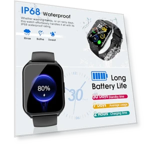 1.85" Smartwatch with Bluetooth Call, Fitness Tracker, Heart Rate Monitor — Smartwatches, DUSONLAP