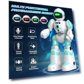 Programmable Remote Control Robot for Kids with Voice Changer and Dance Moves — Interactive Figures & Robots