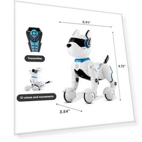 Rechargeable Robot Dog - Interactive Smart Robo Dog for Kids — Interactive Figures & Robots, Top Race