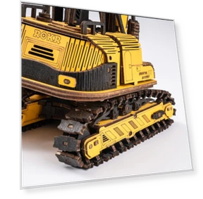 Excavator Engineering Vehicle 3D Wooden Puzzle — Educational, Robotime
