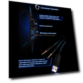 Over-ear Gaming Headset with Mic and LED Light — Headsets, KOTION EACH