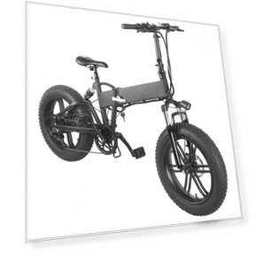 20 Inch Rubber Vacuum Tire Foldable Electric Bike — Electric Self-Balancing Scooters, Mankeel