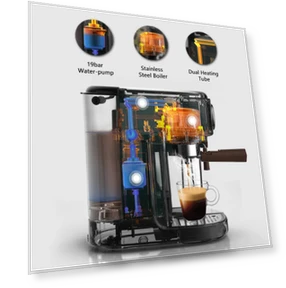 Fully Automatic Espresso Cappuccino Latte Coffee Machine — Coffee & Espresso Combos, HIBREW